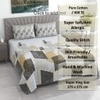 Multicolor Abstract 400 Tc Cotton Flat Super King Size Bedsheet With 2 Pillow Cover