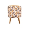 Easy Chair with Cushion in Golden Color