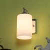 Eliante Modern Wall Lights Mild Steel & Glass Material Chrome & White Finish