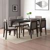 Galaxy 6 Seater Dining Table In American Walnut Finish