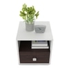 Dimora Bed Side Frosty White & Choco Walnut