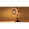 Multicolor Mosaic Glass Curvy Table lamp with Iron Base (EN27)