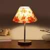 Devansh Multicolor Cotton Table Lamp With  Natural  Wood Base  & Steel Pipe (10X16.25 Inches)-39