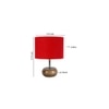 Sienna Red cotton & solid wood table lamp