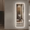 Full-Length Bedroom Dressing Mirror with Lights Adjustable LED Standing Mirror