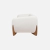 Amala Velvet 3 Seater Sofa in White Colour