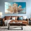 The Castle Decor Ram Mandir Wall Painting Wooden Framed 27x48 Inch (Style 6)