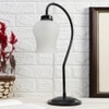 Milky Frosted Glass Curvy Table lamp with Iron Base (SP47)