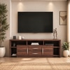 Yuko TV Unit with Two Drawers in Columbia Walnut Finish