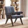 Chandigarh Lounge Chair in Indigo Stripe Colour