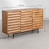 Claire Solid Acacia wood Sideboard with 3 Door in Natual Finish