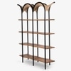 Andaman Katchall Solid Wood Shelving Unit in Black Colour