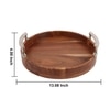 Ireka Home Atithi Wooden Serving Tray with Iron Handles – Small