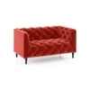 Henrietta 2 Seater Fabric Sofa in Tuscan Red Colour