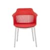Kepler Brooks Senora Cafeteria Dining Chair in Red Colour