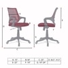 Ddeasirea Mid Back Ergonomic Chair in Maroon Colour