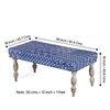 Bestone Solid Wood Bench In Indigo Patch Kantha Fabric