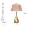 Ignatio Metal Table Lamp With Beige Cotton Shade