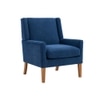 Leston Boucle Fabric Lounge Chair in Blue Colour