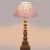 Devansh Multicolor Cotton Table Lamp With  Wood Natural Base (10X10X21 Inches)-40