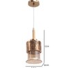 Eliante Hanging Light, Champaign Glass Shade, Mild Steel, 1 Bulb - Modern Pendant Lamp For Home Decor