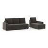 Apollo Sofa (Colour : Smoke, Cushion : Soft, Back Type : High Back, Seating Capacity : Right Aligned 3 Seater + Right Aligned Chaise + Ottoman)