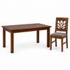 Globally Indian Vedansh Solid Sheesham Wood 6 Seater Dining Table Set 6 Chairs Grey