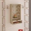 Bluewud Shubh Mini Engineered Wood Prayerut In European Oak Finish