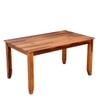 Catrice Solid Wood 6 Seater Dining Table in Warm Walnut Finish