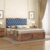 Avon Solid Wood Queen Size Box Storage Bed In Teak Finish