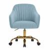 Doe Buck Louise Modern Sky Blue Velvet Office Chair