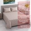 Vine Shade Floral Cotton 400 Tc Flat Super King Size Bedsheet With 2 Pillow Covers