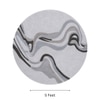 Handmade Round Wool Silk Rug Modern Wave Beige 5 Feet Carpet