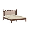 Tavora Solid Wood King Size Non Storage Storage Bed In Provincial Teak Finish