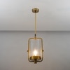 JUNIT Clear Glass & Brass Finish Metal Hanging Pendant Light