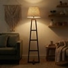 Salita Beige Jute Floor Lamp with Beige Jute Base