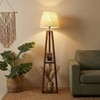 Vantage Beige Jute Floor Lamp with Beige Jute Base