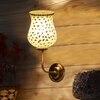 Devansh Metal Electric Wall Light in Gold Colour with Multicolor Shade Count of 1 Light