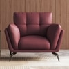Vetra 1 Seater Leather Sofa In Wine Colour