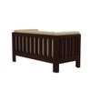 Prashiv 3+2 Seater Wooden Sofa (Creame Colour, Walnut Finish)