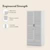 Bennis Engineered Wood 2 Door Wardrobe Without Mirror in White Finish