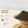 Mira Banswara Marble And Metal Coffee Table In Glossy Gold Finish