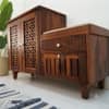 Mercury Solid Wood Shoe Rack in Honey