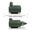 Vivian Three Seater Motorized Leather Recliner in Hunter Green Colour