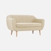 Colam Velvet 2 Seater Sofa in Cream Colour