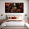 The Castle Decor Lord Buddha Meditation Wall Painting Wooden Framed 27x48 Inch (Style 9)