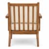 Rene High Back Accent Chair in Teak Finish