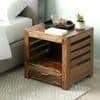 Russell Side Table - Teak Finish