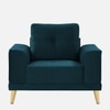 Nency Velvet 1 seater Sofa T Blue