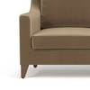 Abbey Sofa Set (Colour : Fawn Velvet, Cushion : Soft, Seater : 3+1+1)